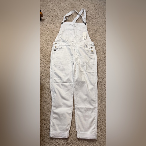 White overalls. Super cute. - Picture 1 of 5